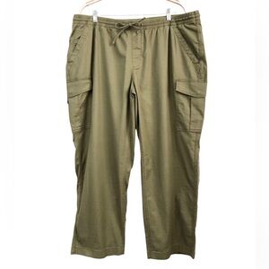 Land's End | High Rise Straight Leg Olive Green Cargo Pants Plus Size 22W